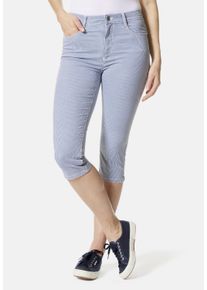 STOOKER WOMEN Damen 7/8-Jeans "Stripe Capri Skinny Fit", blau, casual, Gr. 44, Denim/Jeans, 68% Baumwolle, 28% Polyester, 4% Elasthan, Jeans, Skinny