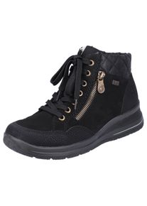 Rieker Damen Winterboots, Gr. 39, schwarz, Leder, Lederimitat, sportlich, Schuhe, mit Zierreißverschluss außen