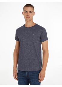 Tommy Jeans Herren T-Shirt "TJM SLIM JASPE C NECK", blau, modisch, Gr. M, meliert, Single Jersey, Obermaterial: 50% Baumwolle, 50% Polyester, Shirts,