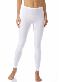 Mey Damen Leggings "NOBLESSE", Gr. 46, weiß, Feinripp, Obermaterial: 100% Baumwolle, casual, Hosen, Ohne auftragende Seitennähte