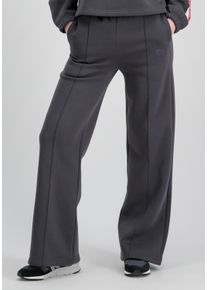 Damen Jogginghose "Alpha Industries Women - Jogger X-Fit Label Wide Jogger Wmn", grau, Gr. S, Alpha Industries, Obermaterial: 80% Baumwolle, 20%