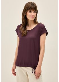 Cecil Damen T-Shirt, rot, casual, Gr. XL, unifarben, Stoff, 97% Viskose, 3% Elasthan, Shirts, aus softer Viskose