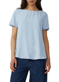 QS Damen Kurzarmbluse, blau, casual, Gr. 34, bedruckt, Obermaterial: 100% Viskose, Blusen, mit All-Over Print