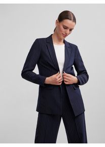 Pieces Damen Longblazer "PCBOZZY LS LOOSE STRIPED BLAZER NOOS BC", blau, modisch, Gr. XL, Nadelstreifen, Web, Obermaterial: 88% Polyester, 12%