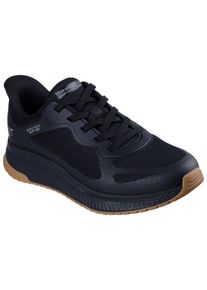 Skechers Herren Slip-On Sneaker "BOBS SQUAD 4", Gr. 43, schwarz, Synthetik, Textil, unifarben, casual, Schuhe, Trainingsschuh, Sneaker, Schnürschuh