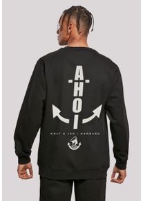 F4NT4STIC Herren Kapuzenpullover "Herren Sweatshirt Ahoi Anker Knut & Jan Hamburg", schwarz, casual, Gr. XL, Obermaterial: 50% Baumwolle, 50%