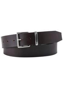 Levi's LEVI'S Damen Ledergürtel "FLAT KEEPER BELT", braun, casual, Gr. 105, unifarben, Leder, Gürtel, mit Metallschnalle