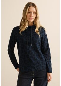 Cecil Damen Sweatshirt, blau, casual, Gr. XXL, animal-print, Sweatware, 50% Polyester, 50% Viskose, Sweatshirts, im Leo Design