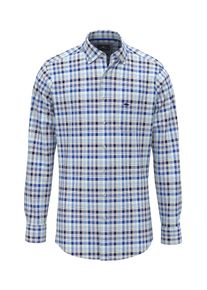 Fynch-Hatton Herren Karohemd, blau, casual, Gr. XXXL, kariert, Web, Obermaterial: 100% Baumwolle, Hemden, mit Logo Stickerei