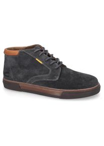 Camel Active Herren Sneaker, Gr. 42, grau, Veloursleder, Basic, Schuhe, Freiteitschuh, Schnürboots, High Top Sneaker mit durchgehender Sohle