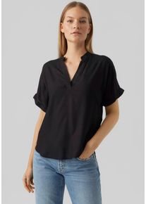 Véro Moda VERO MODA Damen Shirtbluse "VMBEAUTY SS TOP GA NOOS", schwarz, modisch, Gr. M, unifarben, Web, Obermaterial: 100% Viskose, Blusen