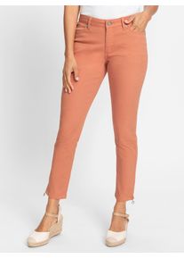Inspirationen Damen Bequeme Jeans, orange, Gr. 38, unifarben, 98% Baumwolle, 2% Elasthan, Jeans