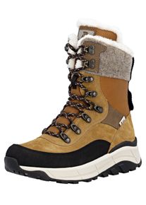 RIEKER SPORT Damen Winterboots, Gr. 41, braun, Veloursleder, Leder, Textil, sportlich, Schuhe, Schneeboots, Outdoorstiefelette, TEX Ausstattung,