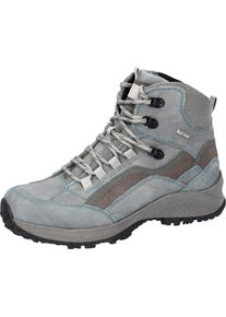 Waldläufer WALDLÄUFER Damen Trekkingschuh "H-EMMA", Gr. 8, grau, Nubukleder, Textil, kontrastfarbene Details, sportlich, Schuhe, Outdoor, Schnürschuh, High-Top