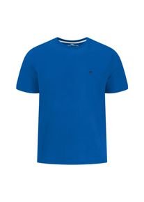 Fynch-Hatton Herren T-Shirt, blau, casual, Gr. XXL, unifarben, bestickt, Jersey, Obermaterial: 100% Baumwolle, Shirts, mit Rundhals und Logo-Stickerei