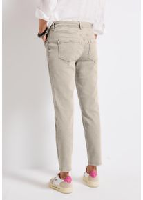 Street One Damen Loose-fit-Jeansbeige washed, casual, Gr. 36, unifarben, Jeans, 82% Baumwolle, 16% Polyester, 2% Elasthan, Jeans, Middle Waist