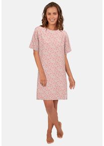 Tom Tailor Damen Nachthemd "Westport", Gr. 42, rot, Jersey, Obermaterial: 95% Baumwolle, 5% Elasthan, casual, Kleider, Allover gemustert