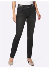 Classic Basics Damen Bequeme Jeans, grau, Gr. 25, unifarben, 81% Baumwolle, 17% Polyester, 2% Elasthan, Jeans