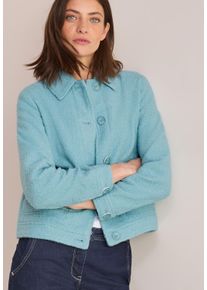 Cecil Damen Wolljacke, blau, casual, Gr. XL, unifarben, Web, Obermaterial: 100% Polyester, Jacken, in Woll-Optik