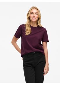 Vila Damen Kurzarmshirt "VINORA S/S T-SHIRT - NOOS", lila, modisch, Gr. M, unifarben, Jersey, Obermaterial: 96% Baumwolle, 4% Elasthan, Shirts