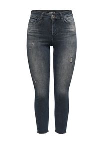 Only Damen Skinny-fit-Jeans "ONLBLUSH MW SK RW ANK DNM", blau, modisch, Gr. S, unifarben, Denim/Jeans, Obermaterial: 92% Baumwolle, 6%