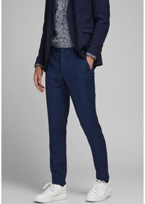 Jack & Jones JACK & JONES Herren Anzughose "JPRFRANCO TROUSER NOOS", blau, modisch, Gr. 50, unifarben, Web, Obermaterial: 78% Polyester, 17% Viskose, 4% Elasthan,