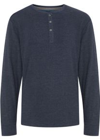 Blend Herren Langarmshirt "BHNOBLE", blau, modisch, Gr. M, washed, Single Jersey, Obermaterial: 60% Baumwolle, 40% Polyester, Shirts