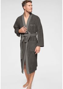 H.I.S. Unisex-Bademantel H.I.S, L:120cm in Gr. S, grau, Walkfrottee, Hausmäntel, "Hannes, ideal für Sauna & Spa, Hotelbademantel, Morgenmantel", für Damen &