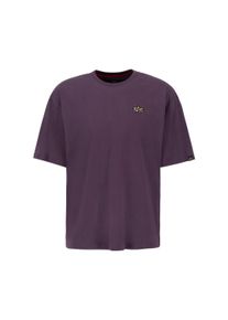 Herren T-Shirt "Alpha Industries Men - T-Shirts 3D Small Logo T-Shirt", lila, Gr. L, Alpha Industries, Obermaterial: 100% Baumwolle, Shirts