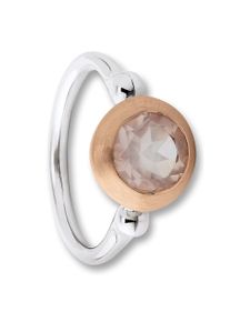 ONE ELEMENT Damen Silberring "Rosenquarz Ring aus 925 Silber", 50, Silber 925 (Sterlingsilber), silber, Silber 925 (Sterlingsilber), Fingerringe,