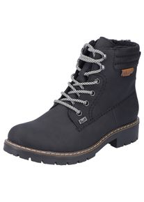 Rieker Damen Winterstiefelette, Gr. 41, schwarz, Lederimitat, klassisch, Schuhe, mit Schaftrandpolsterung