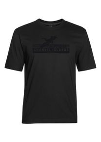 Herren T-Shirt "CHANNEL ISLANDS", schwarz, casual, Gr. XXL, Ahorn Sportswear, bedruckt, 100% Baumwolle, Shirts, mit großem Frontprint