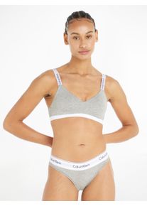 Damen Bikinislip "MODERN COTTON", Calvin Klein Underwear, Gr. M, grau, Obermaterial: 53% Baumwolle, 35% Modal, 12% Elasthan, Unterhosen, mit breitem