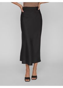 Vila Damen Maxirock "VIELLETTE HW LONG SKIRT - NOOS", schwarz, modisch, Gr. 42, unifarben, Web, Obermaterial: 100% Polyester, Röcke