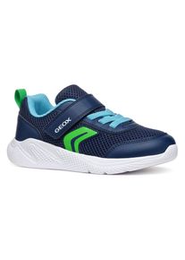 Geox Kinder Sneaker "J SPRINTYE BOY", Gr. 29navy, hellgrün, Mesh, Synthetik, sportlich, Schuhe, Klettschuh, Freizeitschuh, Jungenschuh mit