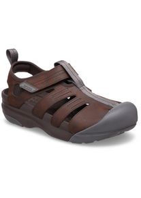 Crocs Herren Sandale "Yukon Fisherman", Gr. 41, braun, Lederimitat, Textil, casual, Schuhe, Halbschuh, Slipper, Trekkingschuh mit praktischem