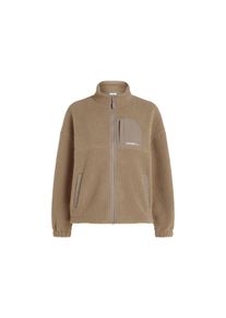 O`Neill O'NEILL Damen Fleecejacke "O'NEILL HIGH PILE FZ FLEECE", grau, sportlich, Gr. XL, unifarben, Plüsch, Obermaterial: 100% Polyester, Jacken