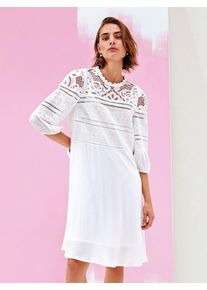 Uta Raasch - Kleid mit Rundhals-Ausschnitt, weiss, Gr. 38 / S