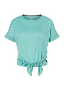 super.natural JP Knot Tee Merinoshirt Damen Reisen (Gr M |türkis)