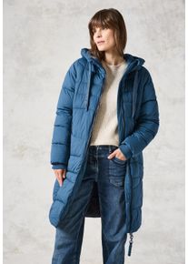 Cecil Damen Steppmantel, blau, casual, Gr. XXL, unifarben, Stoff, 100% Polyester, Mäntel, mit Kapuze