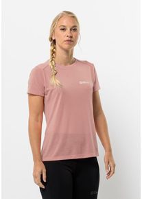 Jack Wolfskin Damen T-Shirt "VONNAN S/S T W", rosa, Gr. L, 100% POLYESTER, Shirts