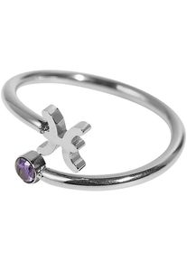 Firetti Damen Fingerring "Schmuck Geschenk Damenring Sternzeichen", 5 g, Fische, Edelstahl, 1,2mm, silber, Edelstahl, Fingerringe, Made in Germany -