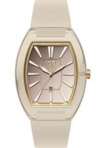 Ice Watch ICE-WATCH Damen Quarzuhr "ICE boliday - Dome - Small - 3D + Date", beige, Armbanduhren, Armbanduhr, Damenuhr, analog, Silikonarmband, Datum
