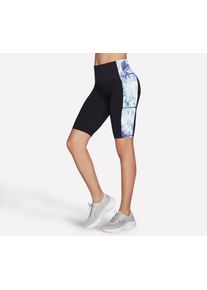 Skechers Damen Radlerhose "Blue Seascape Floral"blau seascape floral, sportlich, Gr. XXXL, Obermaterial: 88% Nylon, 12% Elasthan, Hosen