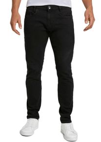 Tom Tailor Herren Slim-fit-Jeans "TROY", schwarz, casual, Gr. 40, Denim/Jeans, Obermaterial: 99% Baumwolle, 1% Elasthan, Jeans, unifarben