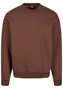Urban Classics Herren Rundhalspullover "Urban Classics Fluffy Crewneck", braun, casual, Gr. XL, unifarben, 70% Baumwolle, 30% Polyester, Pullover