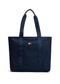 Tommy Jeans Damen Tragetasche "TJW DAILY TOTE", blau, Textil, Taschen, Damen Umhängetasche, Schultertasche mit logobedrucktem Trageriemen