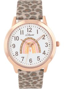 s.Oliver Kinder Quarzuhr, gold, Armbanduhren, Armbanduhr, Kinderuhr, Mädchenuhr, Schulanfang, Geschenkidee