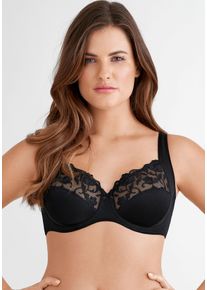 Felina Damen Bügel-BH "Moments", Gr. 85, schwarz, Spitze, Obermaterial: 79% Polyamid, 15% Polyester, 6% Elasthan, unifarben, gemustert, feminin, BHs,