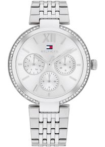 Tommy Hilfiger Damen Multifunktionsuhr "SOPHIA", silber, Armbanduhren, Quarzuhr, Armbanduhr, Damenuhr, Datum, Edelstahlarmband